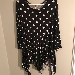 Inae asymmetrical swing tunic.